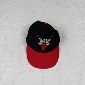 Vtg Chicago Bulls Youth Snapback Hat AJD Sports Boys Spellout Jordan Cap